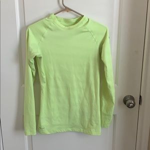 Neon yellow workout shirt